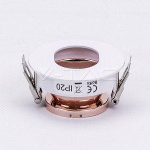 GU10 Отливка Кръг Бяло+Розово Златоно VT-874