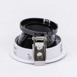 GU10 Отливка Кръг Бяло+Черно VT-874