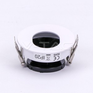 GU10 Отливка Кръг Бяло+Черно VT-874