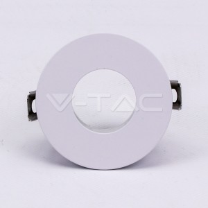 GU10 Отливка Кръг Бяло+Хром VT-873