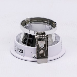 GU10 Отливка Кръг Бяло+Хром VT-873