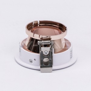 GU10 Отливка Кръг Бяло+Розово Златоно VT-873