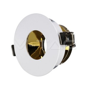 GU10 Отливка Кръг Бяло+Златно VT-873