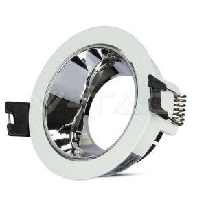 GU10 Отливка Кръг Бяло+Хром VT-872