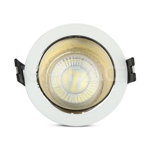 GU10 Отливка Кръг Бяло+Златно VT-872