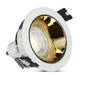 GU10 Отливка Кръг Бяло+Златно VT-872