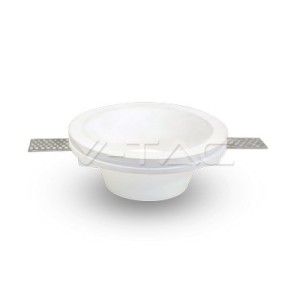GU10 Гипсова Отливка Кръг Плитка ф120 Бял 