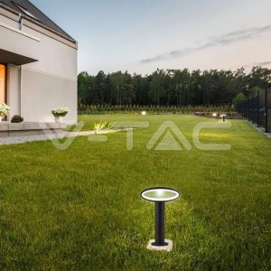 9W Наземна Градинска Лампа Тъмно Сиво 3000К IP54