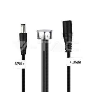 LED Ключ Touch Димер Сребро + Черно 