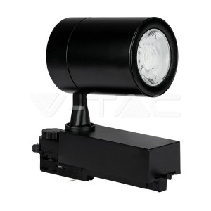 35W LED Прожектор Релсов Монтаж Черно Тяло 6000K 