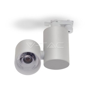 15W LED Прожектор Релсов Монтаж БялоТяло 3000K 5 Години Гаранция 5 Години Гаранция 