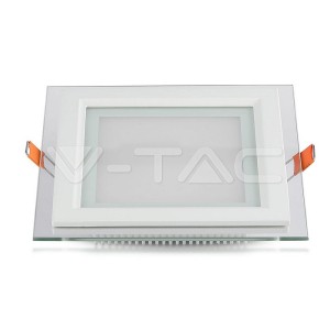 18W LED Панел Стъклено Тяло - Квадратен Модул   6400K