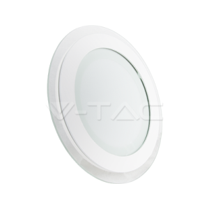 12W LED Панел Стъклено Тяло - Кръгъл Модул  3000K 