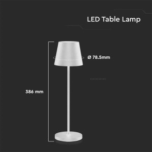 3W LED RECHARGEABLE DESK LAMP(TOUCH DIMMABLE) 4000K WHITE BODY