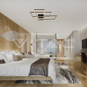 LED Осветител 47W За Таван (L90xW67x9см) 3000K Черно Тяло