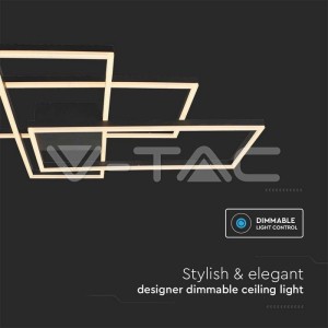 LED Осветител 47W За Таван (L90xW67x9см) 3000K Черно Тяло