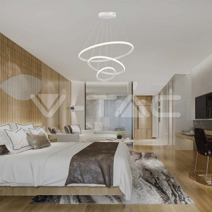 32W LED Висяща Декоративна Лампа 600*400*200 Бяло Тяло 3000K