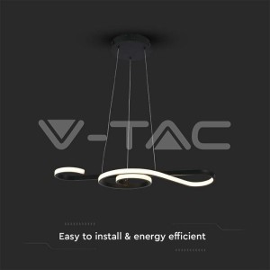 18W LED Висяща Декоративна Лампа 700*250 Черно Тяло 3000K