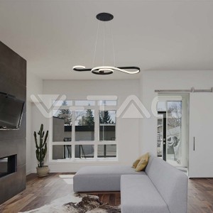 18W LED Висяща Декоративна Лампа 700*250 Черно Тяло 3000K