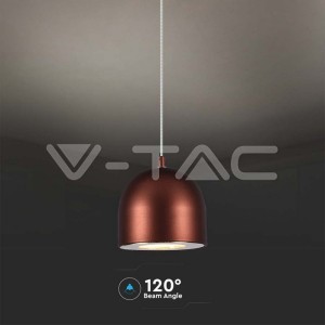 8.5W LED Висяща Лампа Φ100 Кафяво Тяло 3000K