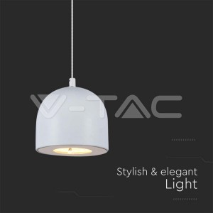 8.5W LED Висяща Лампа Φ100 Бяло Тяло 3000K