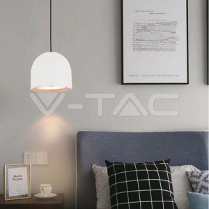 8.5W LED Висяща Лампа Φ100 Бяло Тяло 3000K