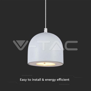 8.5W LED Висяща Лампа Φ100 Бяло Тяло 3000K