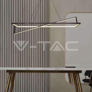 LED Осветител 45W Висящ Димиращ Черен 3000К