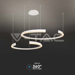 LED Осветител 48W Висящ 1100x800x1200мм Димиращ Бял 4000К