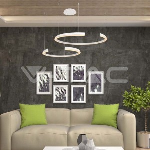 LED Осветител 48W Висящ 1100x800x1200мм Димиращ Бял 4000К