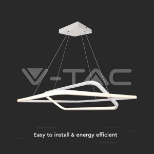 LED Осветител 50W Висящ 600x600x1200мм Димиращ Бял 4000К