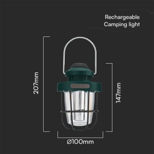 Лампа За Къмпинг  5W SMD LED  Презаредима Димираща 