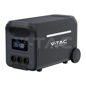 Преносима захранваща станция V-TAC VT-3003, 3000W / 2560Wh LiFePO4, Wi-Fi & Bluetooth