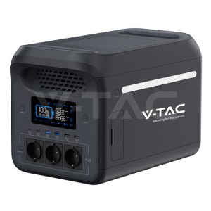 Преносима захранваща станция V-TAC VT-1800, 1800W / 1228.8Wh LiFePO4, Wi-Fi & Bluetooth